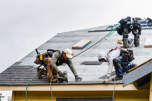 Professional Gutter Installation technician working in Emmaus, PA